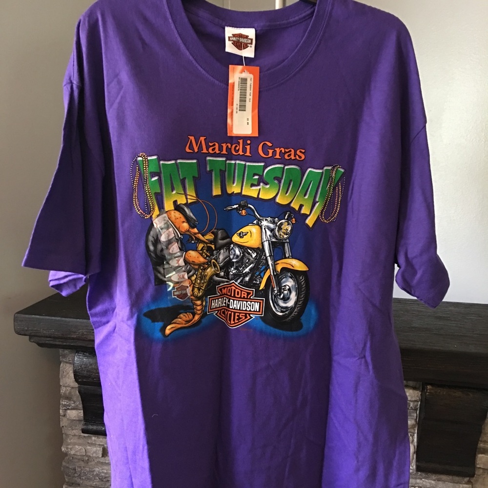 NWT Fat Tuesday Harley Davidson Shirt